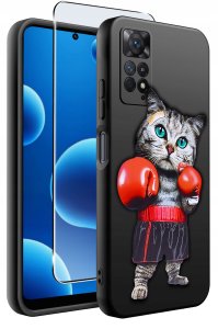 krainaGSM ETUI do Xiaomi Redmi Note 11 Pro | WZORY | SILIKONOWE MATT CASE + SZKŁO 9H 2
