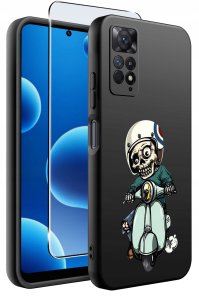 krainaGSM ETUI do Xiaomi Redmi Note 11 Pro | WZORY | SILIKONOWE MATT CASE + SZKŁO 9H 2