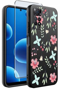 krainaGSM ETUI do Xiaomi Redmi Note 11 Pro | WZORY | SILIKONOWE MATT CASE + SZKŁO 9H 2