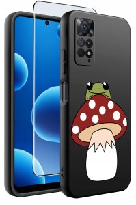 krainaGSM ETUI do Xiaomi Redmi Note 11 Pro | WZORY | SILIKONOWE MATT CASE + SZKŁO 9H 2