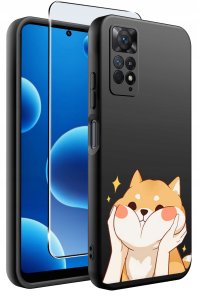 krainaGSM ETUI do Xiaomi Redmi Note 11 Pro SILIKONOWE MATT CASE + SZKŁO 9H 2