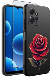 ETUI do Xiaomi Redmi Note 12 4G | WZORY | SILIKONOWE MATT CASE + SZKŁO 9H 2