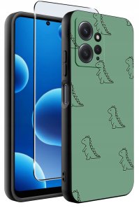 ETUI do Xiaomi Redmi Note 12 4G | WZORY | SILIKONOWE MATT CASE + SZKŁO 9H 2