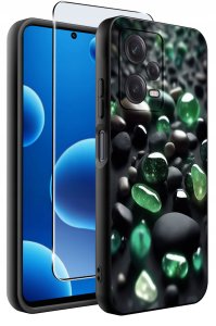 krainaGSM ETUI do Xiaomi Redmi Note 12 5G |Poco X5 5G | WZORY | SILIKONOWE MATT SZKŁO 2