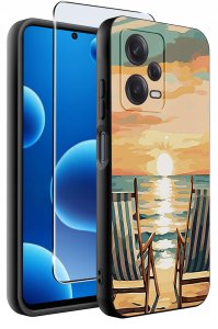 krainaGSM ETUI do Xiaomi Redmi Note 12 5G |Poco X5 5G | WZORY | SILIKONOWE MATT SZKŁO 2