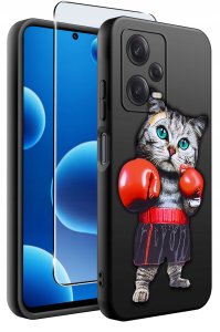 krainaGSM ETUI do Xiaomi Redmi Note 12 5G |Poco X5 5G | WZORY | SILIKONOWE MATT SZKŁO 2