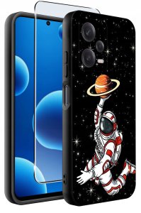 krainaGSM ETUI do Xiaomi Redmi Note 12 5G |Poco X5 5G | SILIKONOWE MATT SZKŁO 2