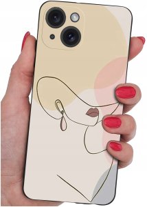 ETUI do iPhone 13 | 14 | WZORY | SILIKONOWE MATT CASE + SZKŁO 9H 2