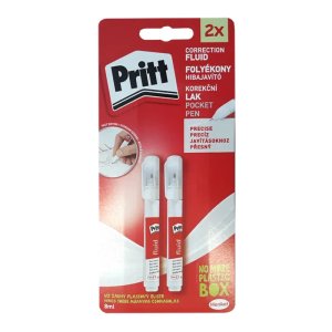 Korektor w płynie PRITT, w długopisie, 2 x 8ml, blister 2