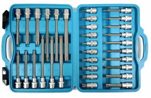 Geko TORX KEYS 1/2" EXTENDED 32 pcs / SILVER 4