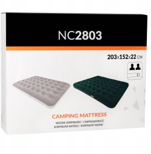 NC2803 MATERAC TURYSTYCZNY DMUCHANY 203X152X22 CM ZIELONY NILS CAMP 12