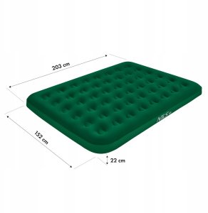 NC2803 MATERAC TURYSTYCZNY DMUCHANY 203X152X22 CM ZIELONY NILS CAMP 4