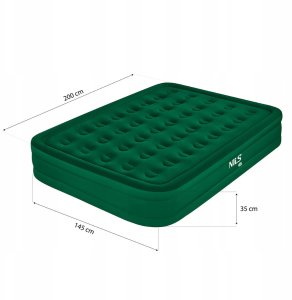 Nils Extreme NC2808 MATERAC DWUOSOBOWY KING SIZE ZIELONY + POMPKA ELEKTRYCZNA NILS CAMP 4