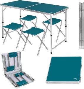 NC1633 STÓŁ I KRZESŁA ZESTAW NIEBIESKI NILS CAMP 2