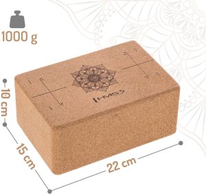 ZESTAW DO JOGI HMS CORK MATA TPE YM11 + KOSTKA KJ02 + PASEK SJ02 6