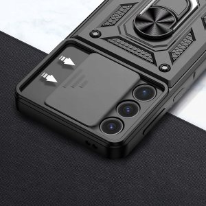 Etui do Samsung S25 Ultra PANCERNE SLIDE RING CASE + SZKŁO 9H 6