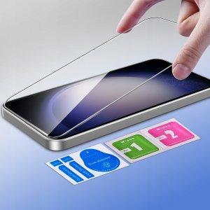 krainaGSM Etui z klapką do Samsung S24 Zamykane Czarne Futerał + Szkło 9H 4