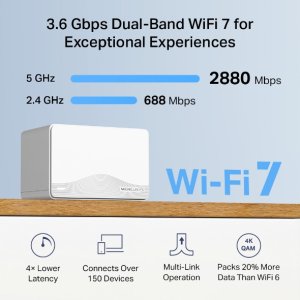 MERCUSYS Halo H25BE(3-pack) WiFi7 Mesh (BE3600,2,4GHz/5GHz,3xGbELAN/WAN) 4