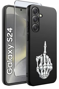 krainaGSM ETUI do Samsung Galaxy S24 WZORY | SILIKONOWE MATT CASE + SZKŁO 9H 2