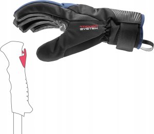 LEKI RĘKAWICE Sparrow 3D black-marine 8.5 2