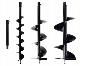 Świder spalinowy(2os.) + wiertła(10cm,20cm,30cm) + adapter 50cm (1/2) 8