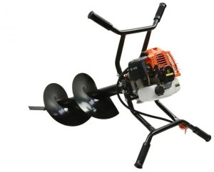 Świder spalinowy(2os.) + wiertła(10cm,20cm,30cm) + adapter 50cm (1/2) 10