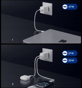 Spigen Essential 47W Wall Charger EE472EU, white 2