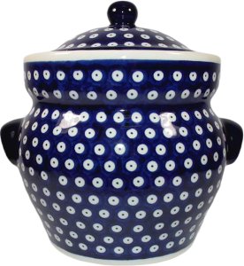Garnek 3L z pokrywką Bolesławiec Kropki 42 2