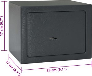 vidaXL Skrzynka Z Zamykiem Na Klucz Ciemnoszara 17x23x17 cm Stal 7