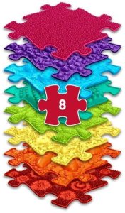 Mata Sensoryczna Ortopedyczna Zestaw 8w1 Rainbow 8 Puzzli Sensoryka Muffik / Rainbow / Mfk-079 4