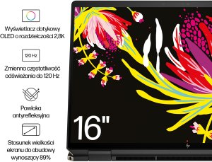 HP Spectre x360 16-aa0233nw Intel Core Ultra 7 155H Hybryda (2w1) 40,6 cm (16") Ekran dotykowy 2.8K 16 GB LPDDR5x-SDRAM 1 TB SSD NVIDIA GeForce RTX 4050 Wi-Fi 7 (802.11be) Windows 11 Pro Czarny 3