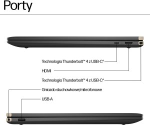 HP Spectre x360 16-aa0233nw Intel Core Ultra 7 155H Hybryda (2w1) 40,6 cm (16") Ekran dotykowy 2.8K 16 GB LPDDR5x-SDRAM 1 TB SSD NVIDIA GeForce RTX 4050 Wi-Fi 7 (802.11be) Windows 11 Pro Czarny 6