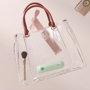 Wentylator Jisulife Mini wentylator Jisulife Handheld Fan Life8 przenośny wiatraczek USB z funkcją powerbanka 2000mAh i latarką - zielony 3