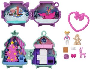 Mattel Polly Pocket Świąteczny zestaw kompaktowy 2-pak (JGM53) 3