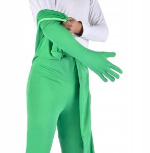 NIEWIDZIALNY STRÓJ ZIELONY GREEN SCREEN KOSTIUM 180CM FOTOGRAFIA KOMBINEZON 4