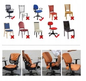 POKROWIEC NA FOTEL BIUROWY 2 CZĘŚCIOWY ELASTYCZNY 2