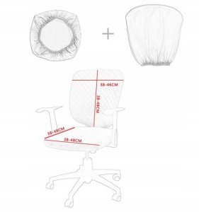 POKROWIEC NA FOTEL BIUROWY 2 CZĘŚCIOWY ELASTYCZNY 3