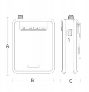 Wzmacniacz głosu przewodowy ROLTON K300 mikrofon 2