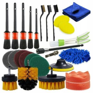 ZESTAW SZCZOTEK DETAILINGOWY 26EL DO CZYSZCZENIA SZCZOTKI NA WKRĘTARKĘ 14