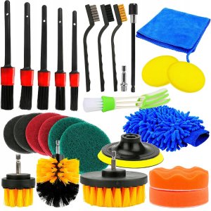 ZESTAW SZCZOTEK DETAILINGOWY 26EL DO CZYSZCZENIA SZCZOTKI NA WKRĘTARKĘ 3