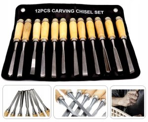 ZESTAW DŁUT DO DREWNA RZEŹBIENIA 12 SZTUK DŁUTA 11