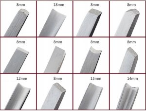 ZESTAW DŁUT DO DREWNA RZEŹBIENIA 12 SZTUK DŁUTA 9