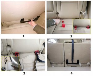 UCHWYT ISOFIX MOCOWANIE FOTELIK UNIWERSALNY STELAŻ 4