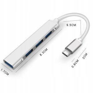 Adapter 4w1 HUB USB-C USB 2.0 7