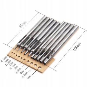 DZIURKACZ WYCINAK WYBIJAK DO OTWORÓW SKÓRY 0,5-5mm 4