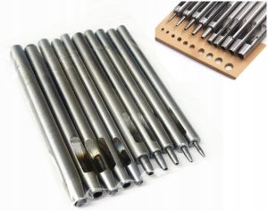 DZIURKACZ WYCINAK WYBIJAK DO OTWORÓW SKÓRY 0,5-5mm 10