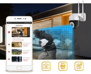 ESCAM PT207 OBROTOWA KAMERA ZEWNĘTRZNA IP WiFi ZOOM 1080P 2