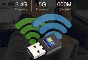 KARTA SIECIOWA WIFI WI-FI USB AC 600MBPS 2GHz + 5G 2