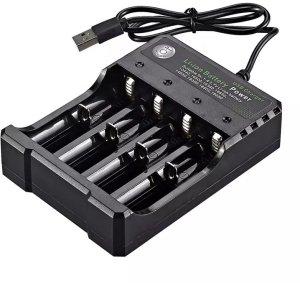 Ładowarka 4 slotowa do akumulatorów Li-ion 16650 14650 18350 18500 18650 5