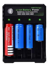 Ładowarka 4 slotowa do akumulatorów Li-ion 16650 14650 18350 18500 18650 6